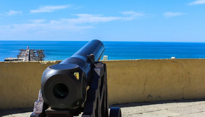 canhão na Fortaleza Santa Catarina
