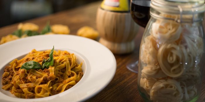 Prato de Massa Restaurante Nosolo na Praia da Rocha