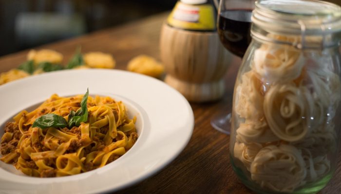 Prato de Massa Restaurante Nosolo na Praia da Rocha